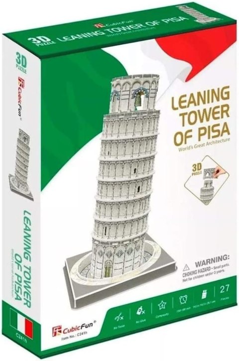 Puzzle 3D Krzywa wieża w Pizzie 20241 02415