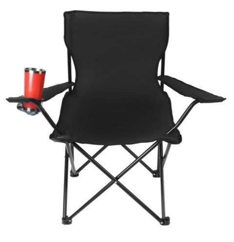 ND12_8001 Krzesło wędkarskie czarne K8001 5900779932807