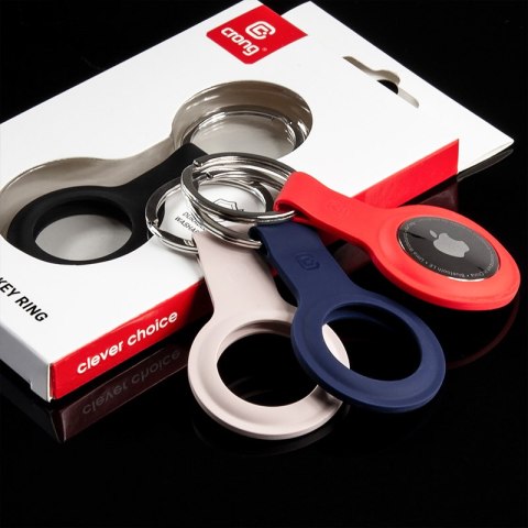ND38_CRG-ATS-PRP Crong Silicone Case with Key Ring ? Brelok do Apple AirTag (fioletowy)