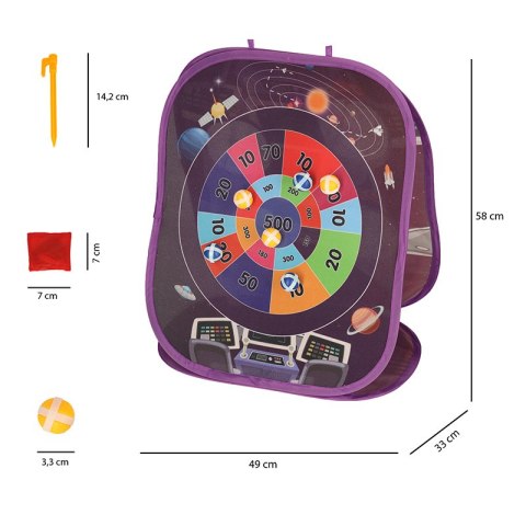 KX4889 Gra na rzepy dwustronna rzutki piłki woreczki 21el.