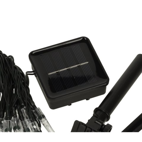 KX4967 Lampki solarne ogrodowe sople 6,5m 30LED ciepły biały