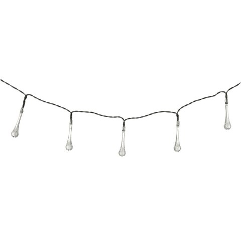 KX4967 Lampki solarne ogrodowe sople 6,5m 30LED ciepły biały