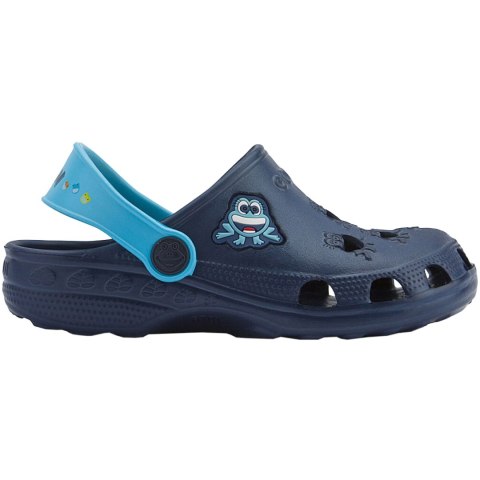 ND05_K14812-22-23 8701-100-2118A Chodaki dla dzieci Coqui Little Frog granatowo-niebieskie 8701-100-2118A r.22-23