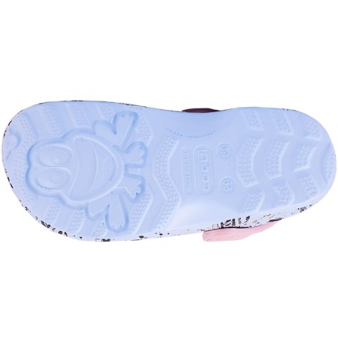 ND05_K14815-27-28 8701-265-4062 Chodaki dla dzieci Coqui Little Frog Game Over niebiesko-różowe 8701-265-4062 r.27-28