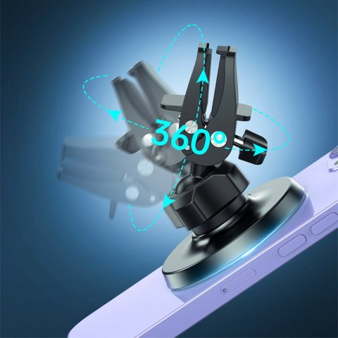 ND38_CRG-CH6-BLK Crong Carclip Magnetic - Magnetyczny uchwyt samochodowy MagSafe (czarny)