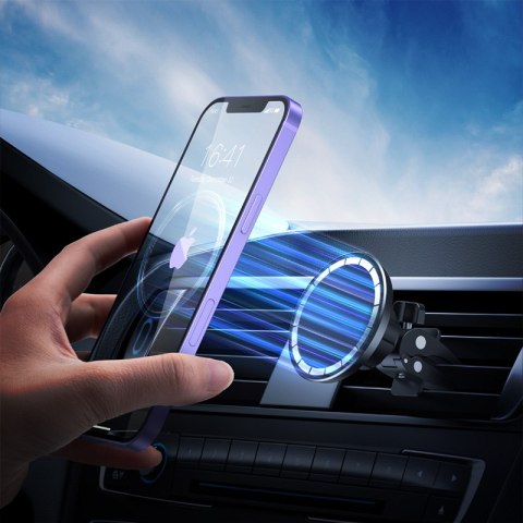 ND38_CRG-CH6-BLK Crong Carclip Magnetic - Magnetyczny uchwyt samochodowy MagSafe (czarny)