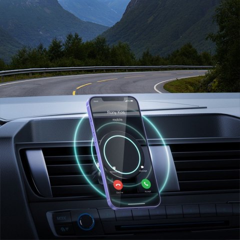 ND38_CRG-CH6-BLK Crong Carclip Magnetic - Magnetyczny uchwyt samochodowy MagSafe (czarny)