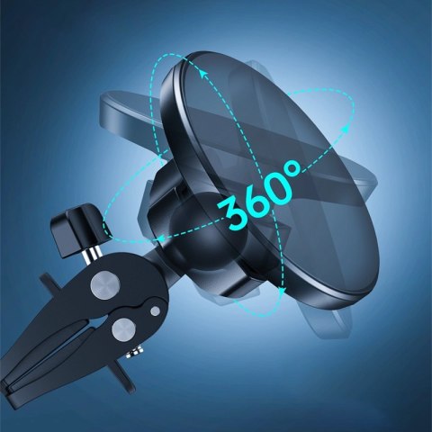 ND38_CRG-CH6-BLK Crong Carclip Magnetic - Magnetyczny uchwyt samochodowy MagSafe (czarny)