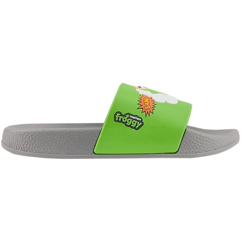 ND05_K14818-31-32 6383-634-4877 Klapki dla dzieci Coqui Ruki szaro-zielone 6383-634-4877 r.31-32