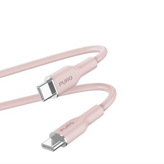 ND38_PUUSBCUSBCICONROSE PURO ICON Soft Cable ? Kabel USB-C do USB-C 1.5 m (Dusty Pink)