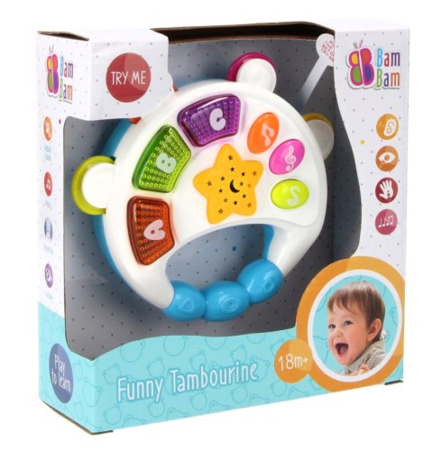 ND39_515006 BAM BAM MUZYCZNY TAMBURYNEK B/O 16X16X6 WB 36/72