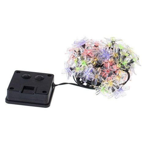 KX4969_1 Lampki ogrodowe solarne kwiatki 7m 50LED multikolor