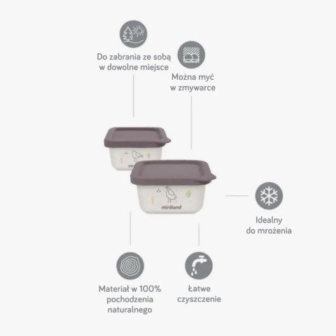 ND19_ML89458 Pojemniki hermetyczne ECO-friendly 2x400 ml - Pisklę