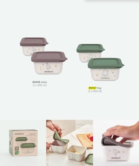 ND19_ML89458 Pojemniki hermetyczne ECO-friendly 2x400 ml - Pisklę