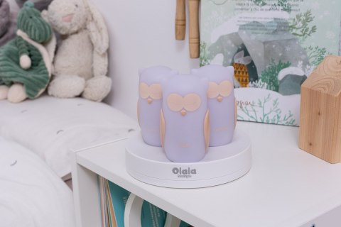 ND19_OLB-XY-GR-21 Zestaw 3 lampek nocnych LED - Ścieżka światła OLALA - Sowy