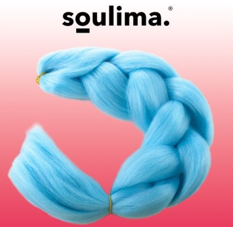 ND12_14493 Włosy syntetyczne warkoczyki - niebieskie 5902802915795