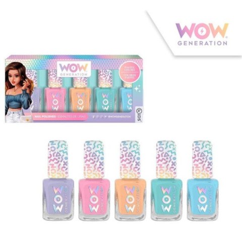 ND19_KE-WOW00018 Zestaw 5 pastelowych lakierów do paznokci WOW Generation