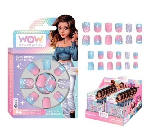ND19_KE-WOW00019 Zestaw samoprzylepnych tipsów, 24 szt - WOW Generation