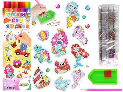 ND24_14965 Zestaw Naklejek Haft Diamentowy Świat Morski Zwierzęta Mozaika 5905515354448