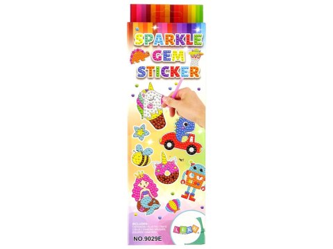 ND24_14966 Zestaw Naklejek Haft Diamentowy Dinozaury Mozaika 5905515354455