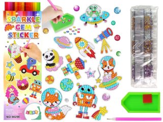 ND24_14967 Zestaw Naklejek Haft Diamentowy Kosmos Astronauta Mozaika 5905515354462