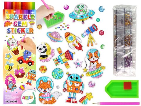 ND24_14967 Zestaw Naklejek Haft Diamentowy Kosmos Astronauta Mozaika 5905515354462