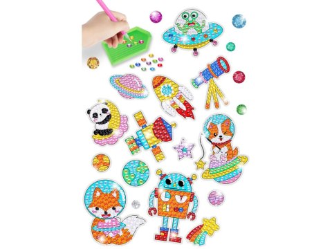 ND24_14967 Zestaw Naklejek Haft Diamentowy Kosmos Astronauta Mozaika 5905515354462