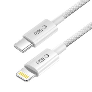 Kabel przewód USB-C - iPhone Lightning PD 27W 3A 100 cm - szary