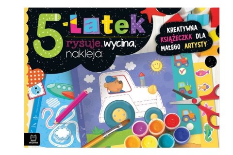 5-latek rysuje, wycina, nakleja Kreatywna ks.38276