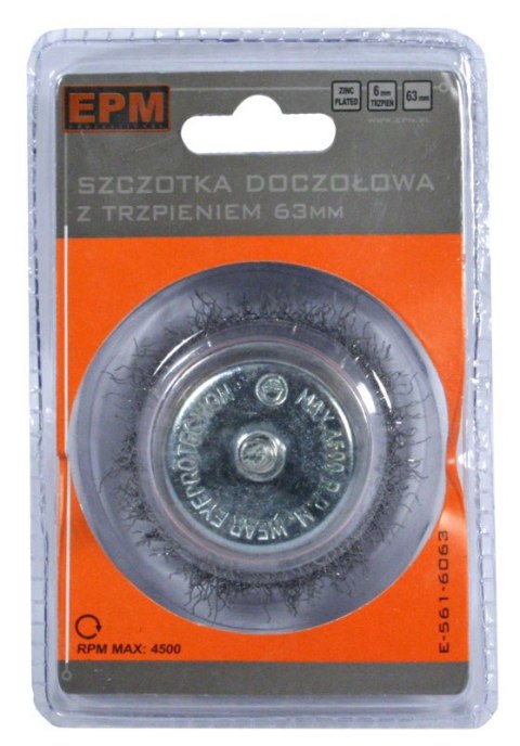 SZCZOTKA DOCZOŁOWA Z TRZPIENIEM 75MM ZN