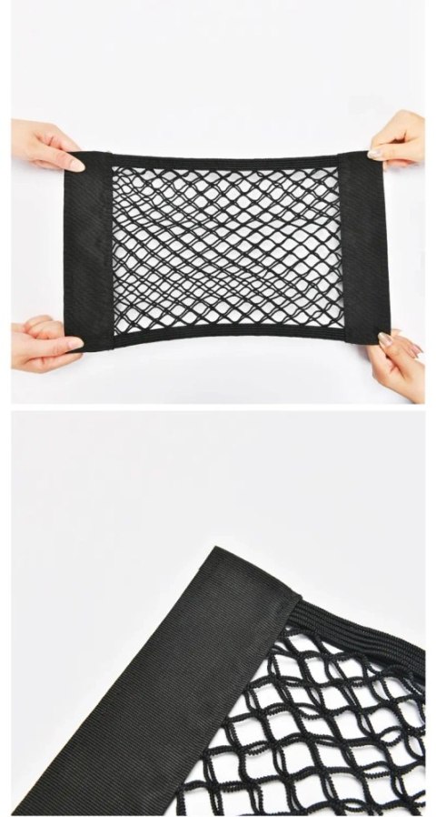 ND24_20038 Siatka Do Bagażnika Auta Organizer Torba Na Rzep Mocna Kieszeń 60x25cm 5905991022503