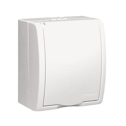 AQUARIUS GNIAZDO HERMETY. 1-KROTNE Z/U IP54 BIAŁE