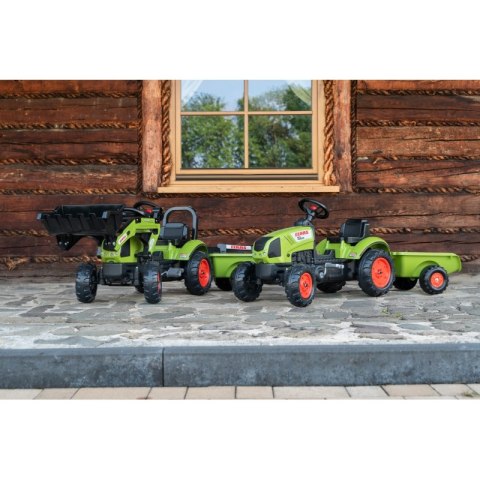 FALK Traktor Claas Zielony na Pedały z Przyczepą + Klakson od 2 Lat.
