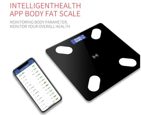 ND41_dS_56555 Waga łazienkowa B2017 czarna