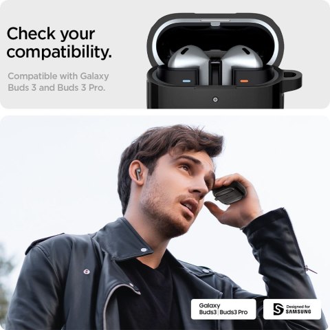 Etui na słuchawki Samsung Galaxy Buds 3 / 3 Pro Rugged Armor- czarne