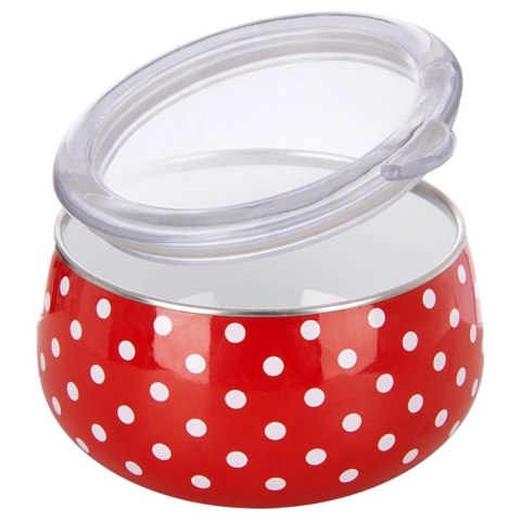 Miska emaliowana z pokrywką TECKA 600 ml