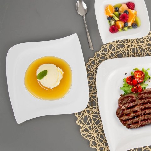 Talerz deserowy porcelanowy MONA 21,5x21,5 cm