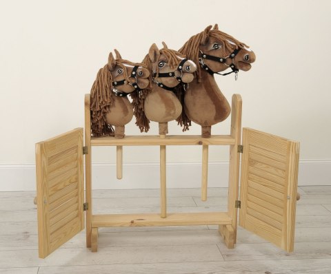 Hobby Horse Mały koń na kiju Premium biały z biała grzywą A5