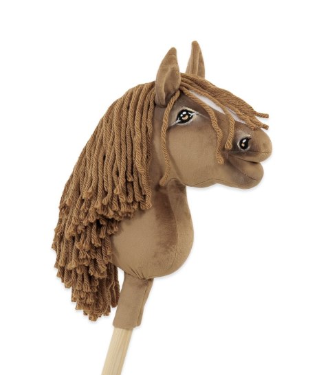 Hobby Horse Mały koń na kiju Premium brązowy jasny kasztan A5
