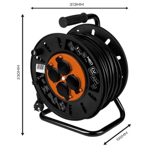 PRZEDŁUŻACZ BĘBNOWY 20M 3*1.5MM2
