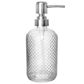 Pojemnik szklany do mydła lub płynu do naczyń dozownik na mydło płyn 550 ml