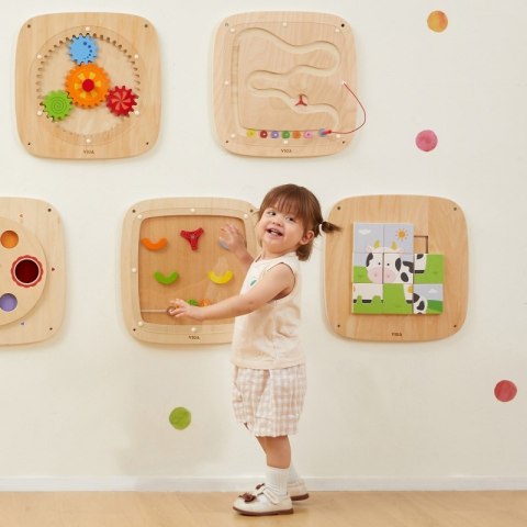 VIGA Drewniana Tablica Manipulacyjna Sensoryczna Przepływ Grawitacyjny