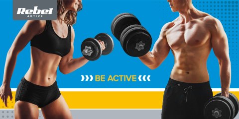 Obciążenie bitumiczne zestaw 2x15kg, otwór 31mm, talerz z uchwytami, REBEL ACTIVE