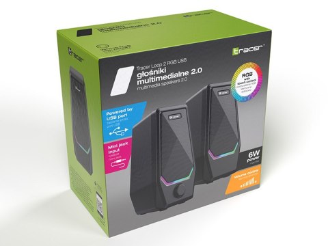 Głośniki TRACER 2.0 Loop 2 RGB USB