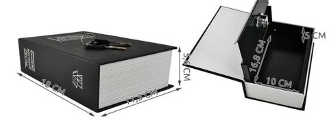 ND12_12908 Sejf- kasetka ukryta w książce 18cmx11,5cm 5902802907325