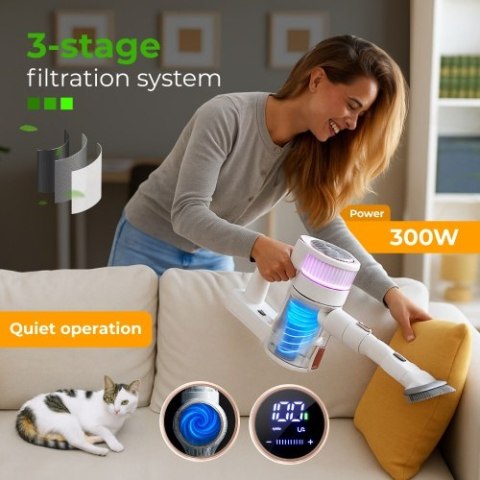 AD 7079 Odkurzacz pionowy z dotykowym wyświetlaczem led | 4 tryby ssania | silnik bezszczotkowy | hepa 13 | do 70 m?