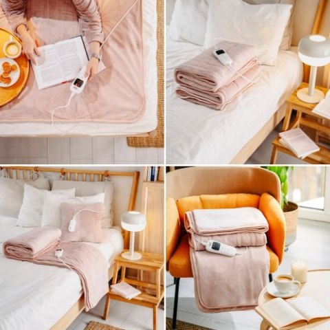 AD 7443 Koc elektryczny - super miękki nakładany z pilotem lcd | 160x180 cm