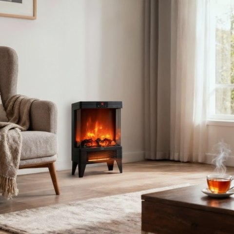 AD 7755 Kominek elektryczny led z pilotem | 3d efekt płomienia | 2 moce grzania 1000w/2000w | termostat