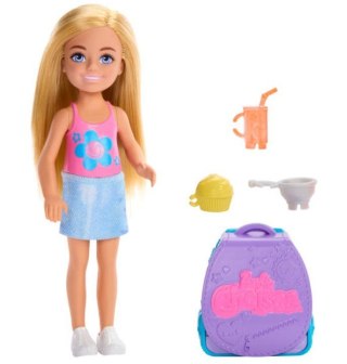 Lalka barbie chelsea plecak z kotkiem