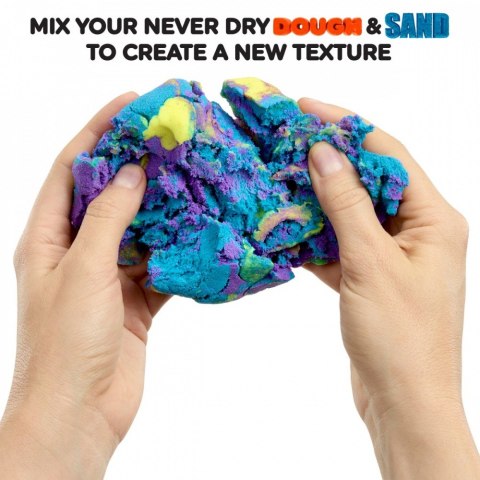 Piasek kinetyczny wonder factory never dry sand bag, fioletowy, turkusowy